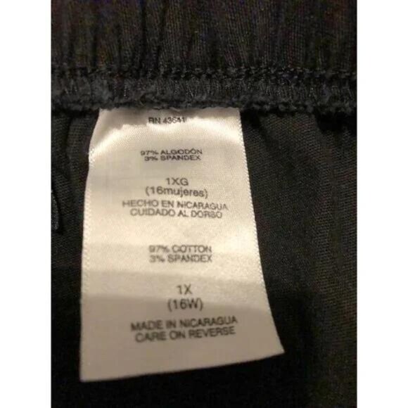 Just My Size Classic Elastic Waist Capri Pants 1X 16W - Picture 6 of 6